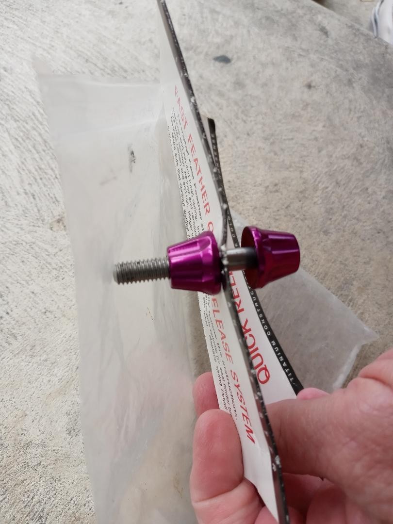Vtg. Fast Feather Purple/Violet Ti Mtn SEAT POST Lock Nut Mint/NIB + Allen!