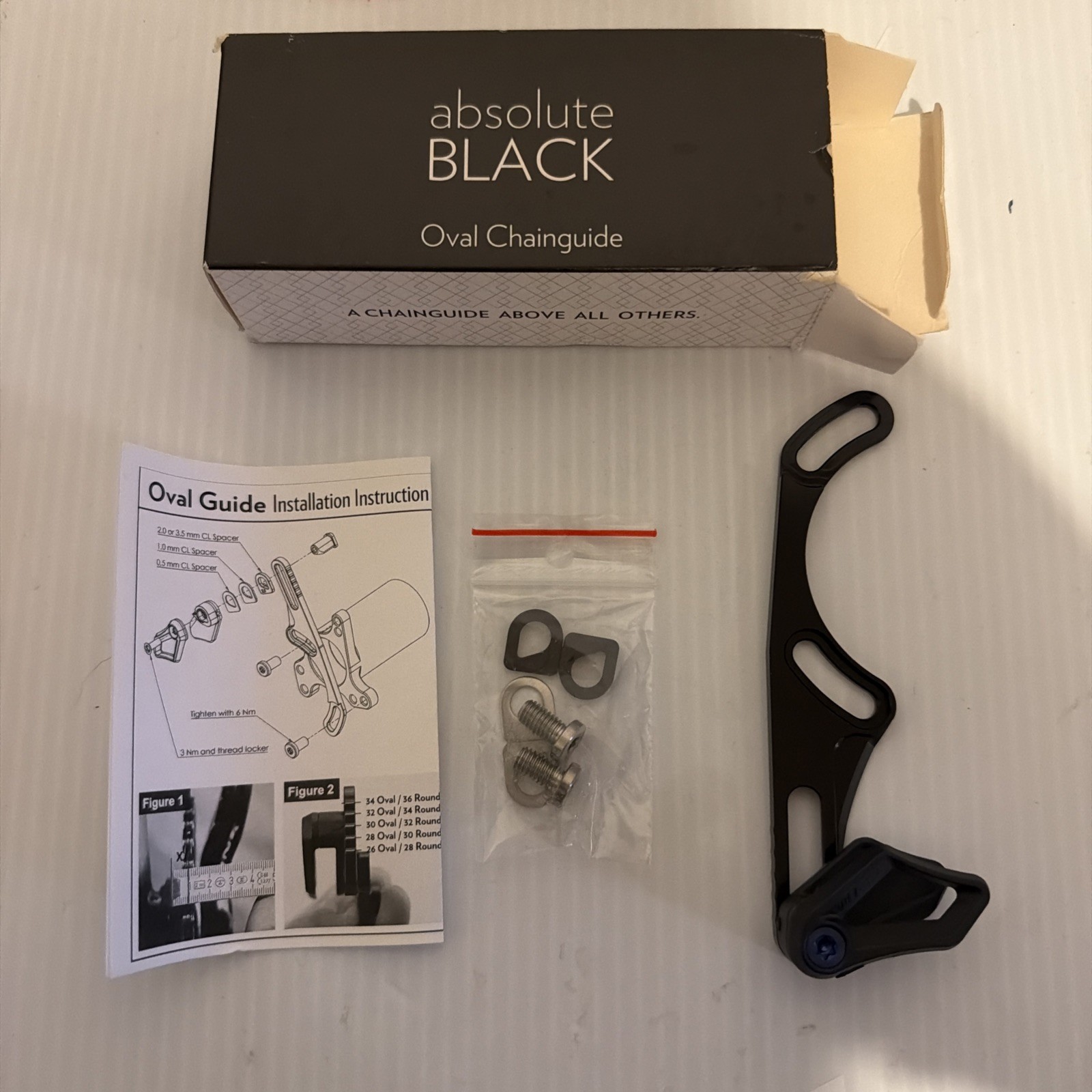 Absolute Black Oval Chainguide TG-ISCOG Top Mount New In Original Packaging