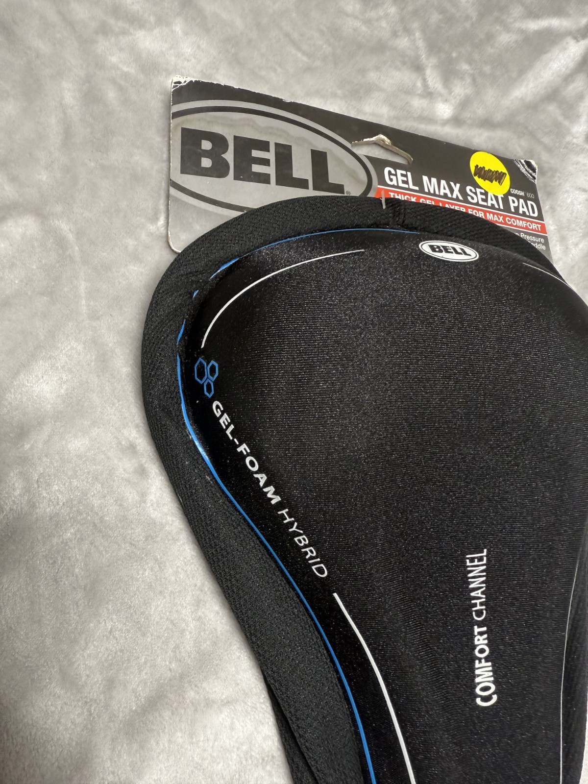 Bell 650 Gel Max Bike Seat Pad Black Comfort Channel Drawstring Close, NEW