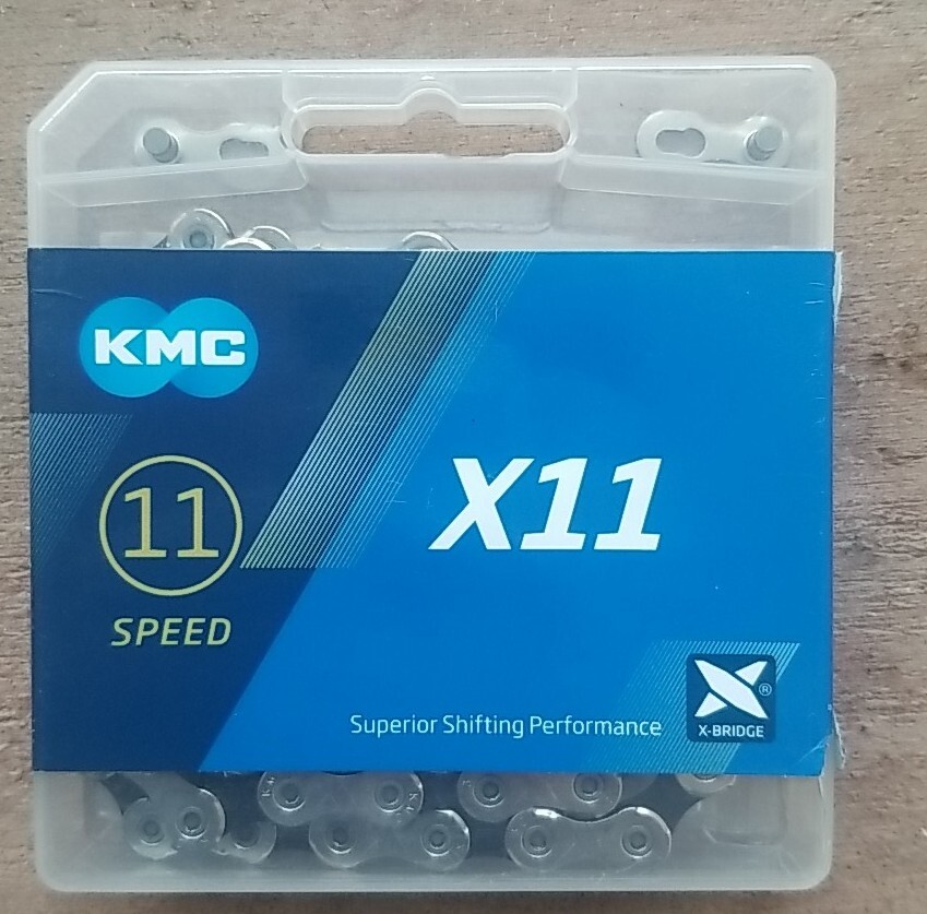 KMC X11 11-Speed 118L Bike Chain Gray Stretch-Proof fits Campy SRAM Shimano