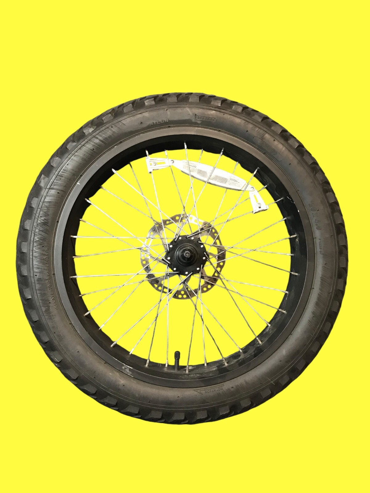 OEM SWFT-ZIP-BLK Electric E-Bike Genuine Front Wheel & Tire 20*4.0 #2241