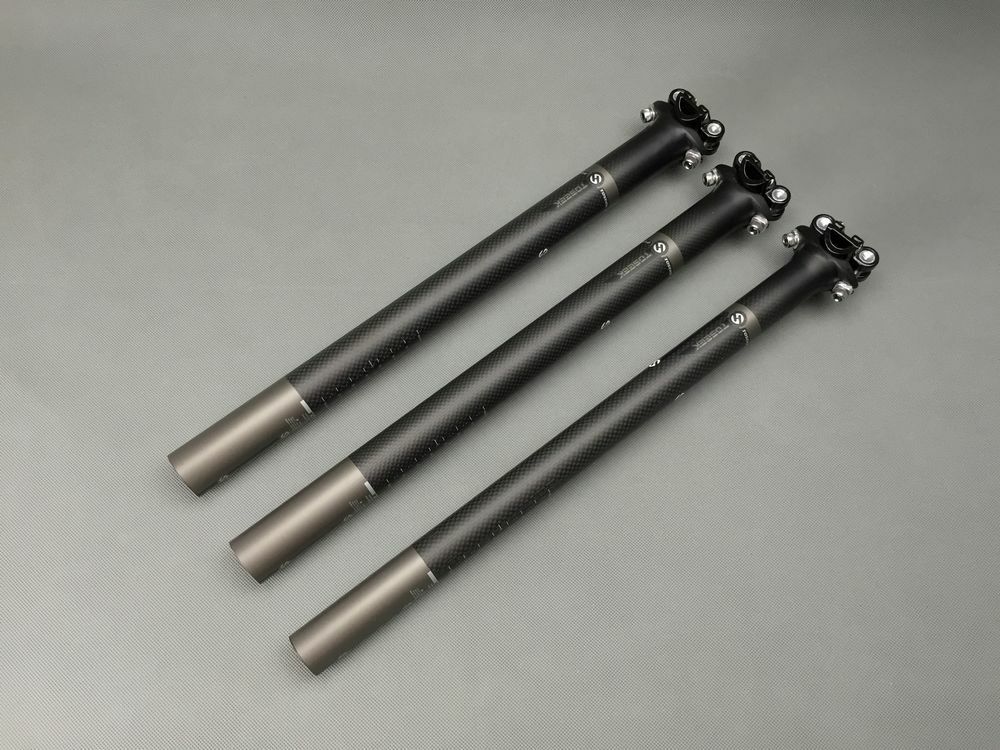 TOSEEK Aluminum Carbon Seatpost 25.4/27.2/30.8/31.6mm Mountain Bicycle Seat Post