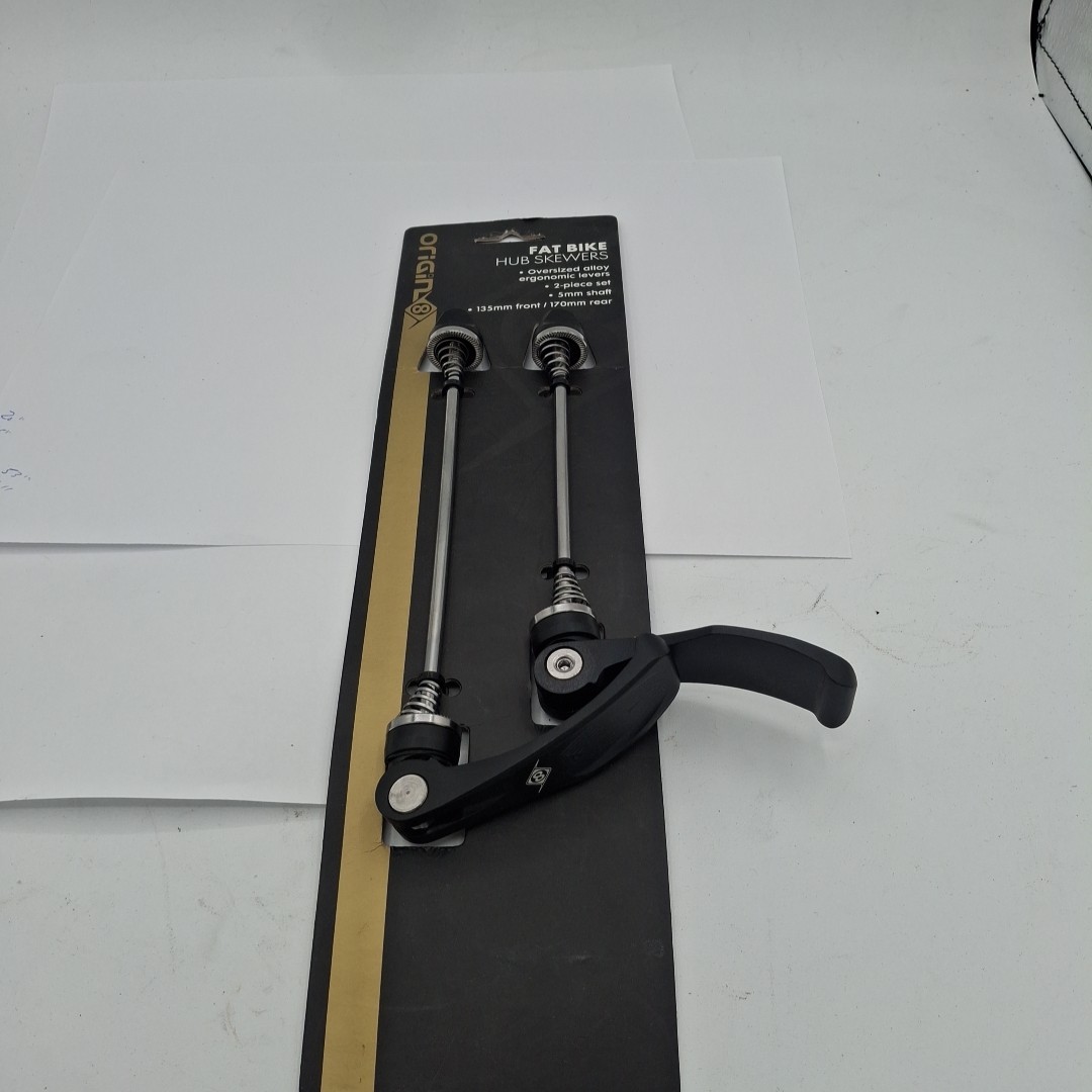 Origin8 TorqLite Fat Bike Hub Skewers Set – Alloy Levers, 135/170mm, Steel