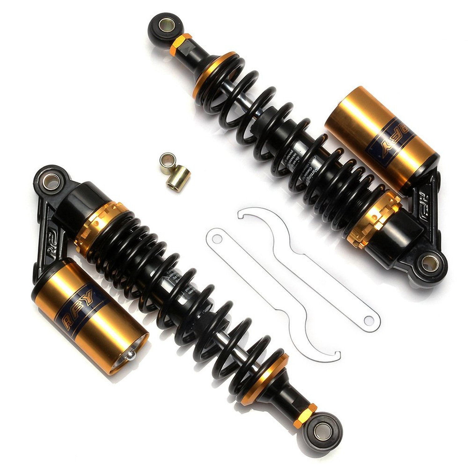 360mm 14.17 inch 7mm Spring Universal Motorcycle Air Shock Absorber Rear Susp…