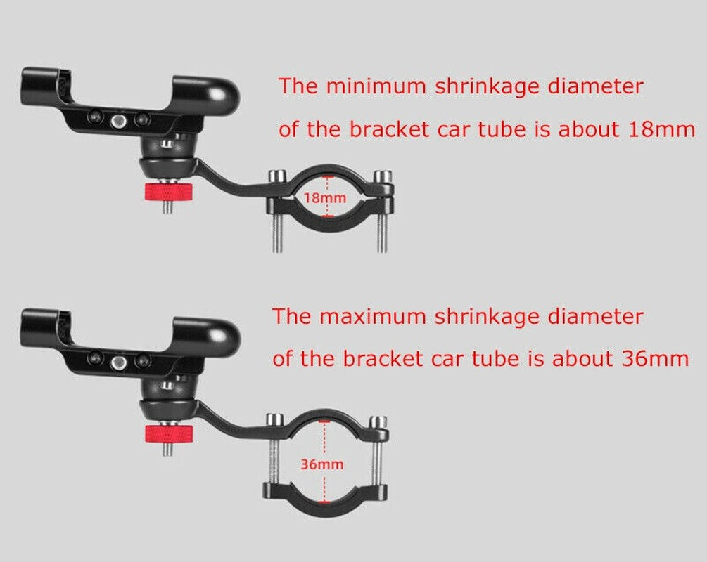 PROMEND 360 Degree Adjustable Bicycle Aluminum Alloy Bike Phone Holder Bracket