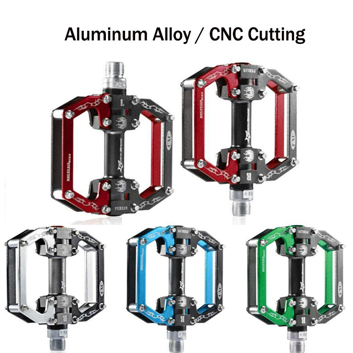 ROCKBROS Bike Platform Pedals Bicycle Flat Pedals Aluminum Alloy Anti-slip 9/16”