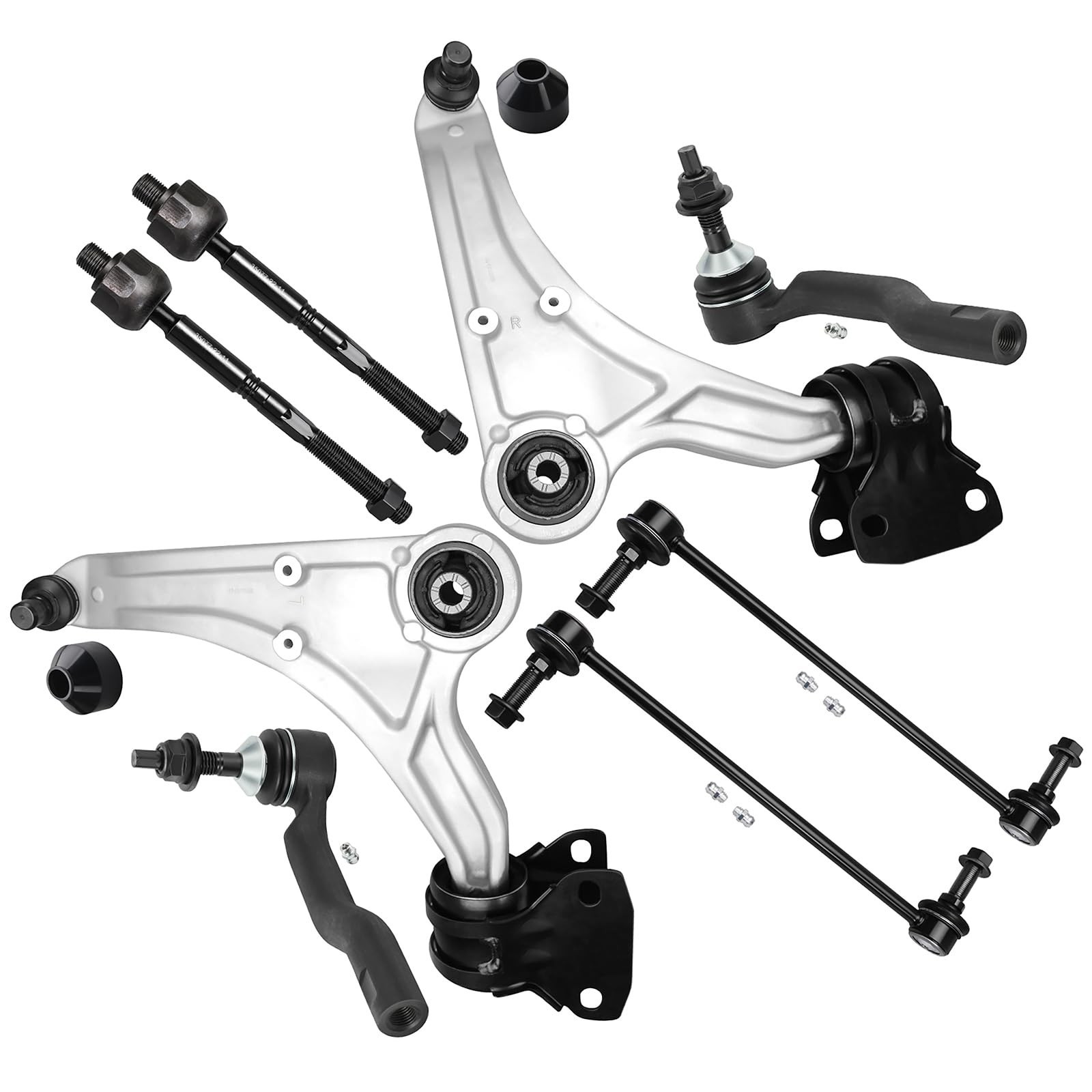 SCITOO 8pcs Front Suspension Kit Lower Control Arm And Ball Joints Outer Inne…