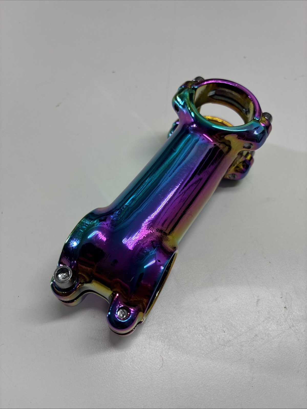 Anodized oil slick stem 90 mm 1 1/8 inch 31.8 +/-6 degree road mountain bike