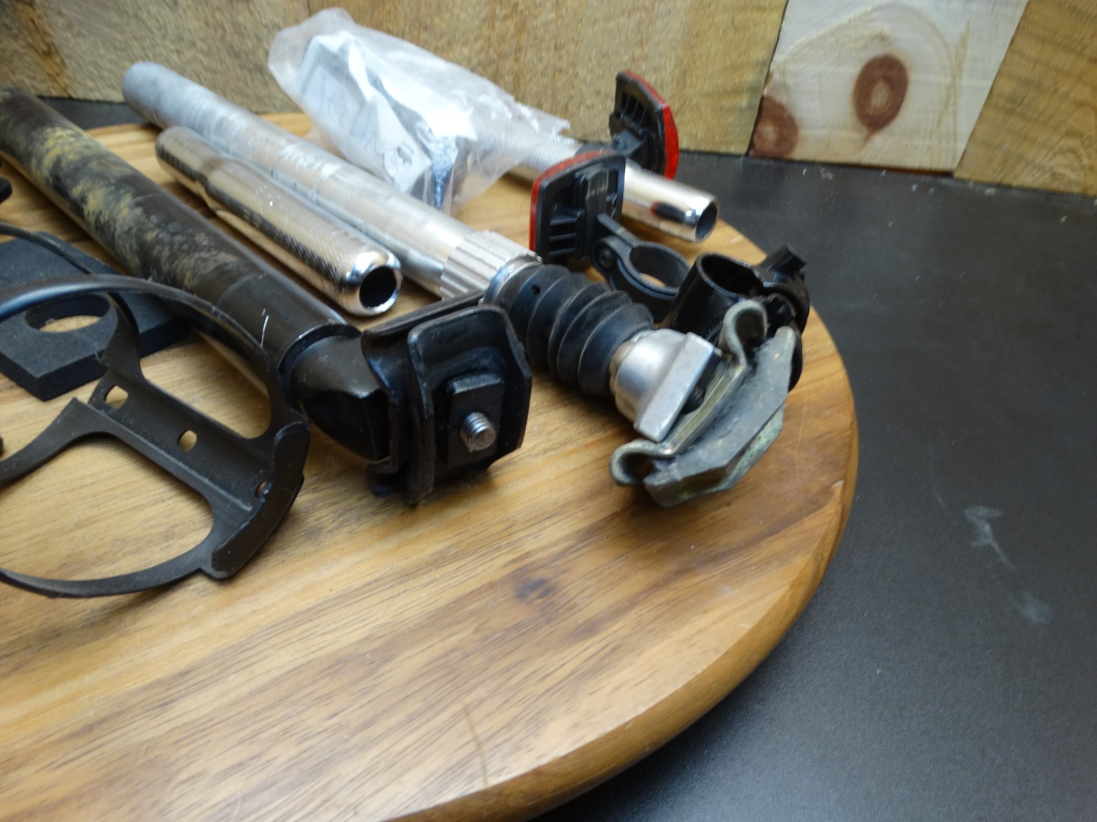 Lot of Assorted Bicycle Seat Posts & Other Parts