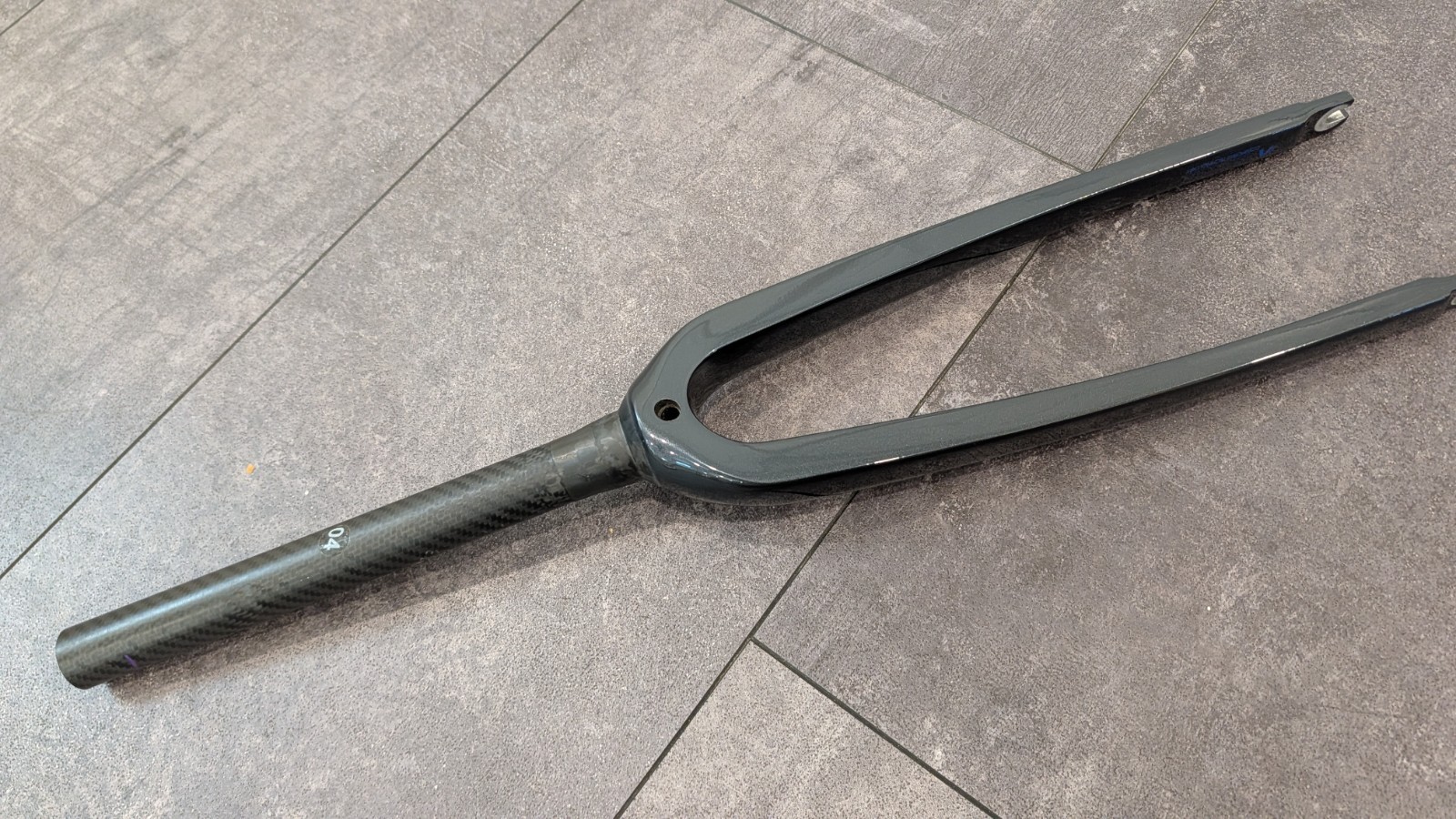 Giant TCR Advanced Carbon Road Fork Rim Brake — Gloss Black Metallic Blue