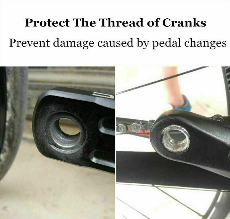 PROMEND 9/16» Crank Titanium Alloy Bike Spacers Steel Bicycle Pedals Extender