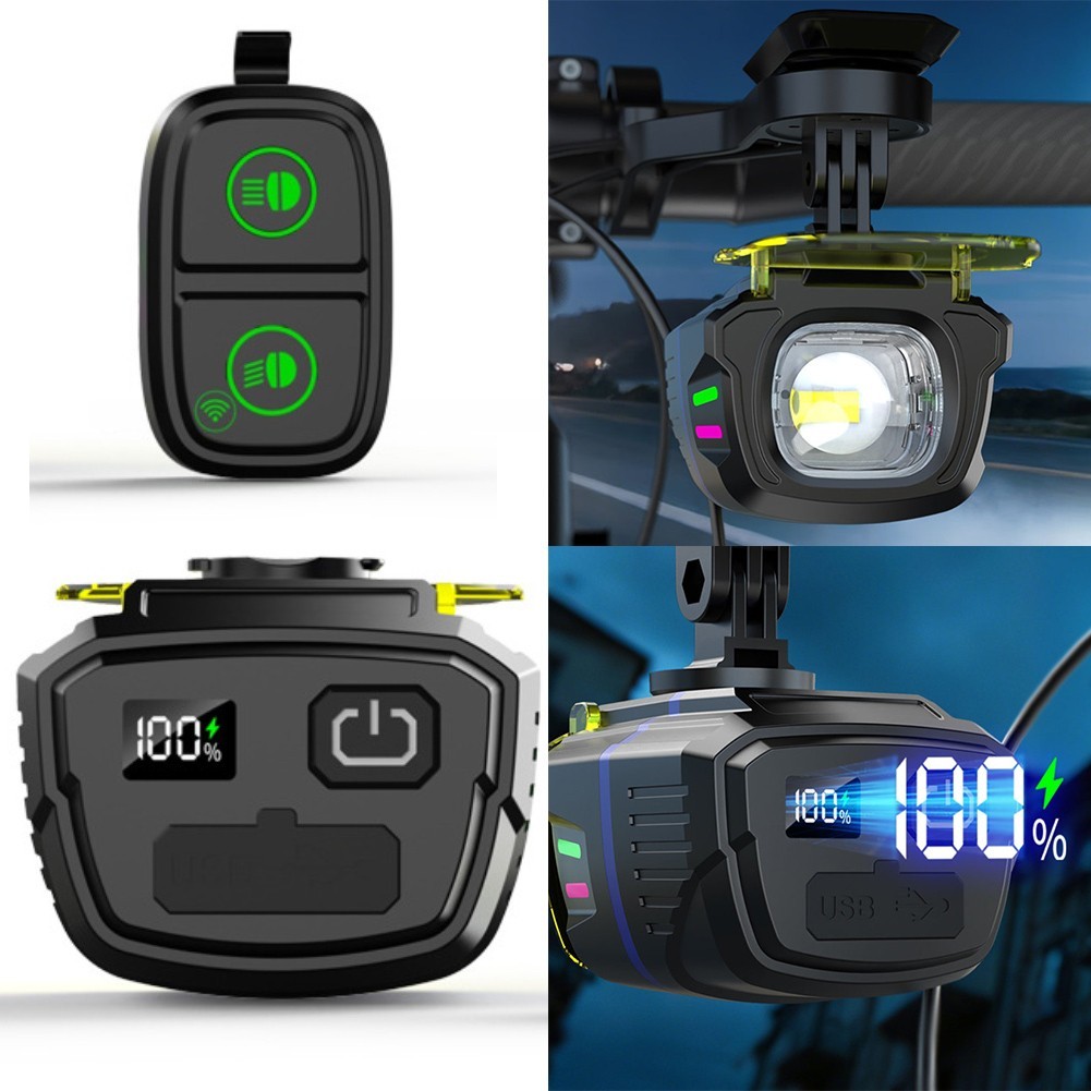 USB-C Bike Light Bike Headlight 280-1100LM Output Dual Yellow/white Beam