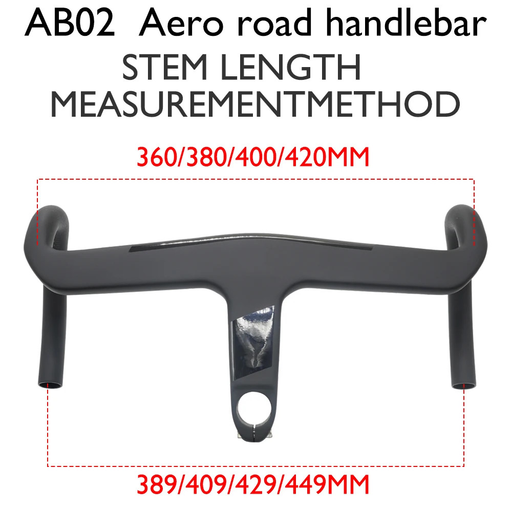 Carbon Integrated Aero Road Bike Drop Bar 7 Degree Flare Bicycle Handlebar