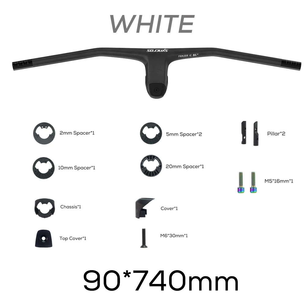 MTB Handlebar 740MM -20 Degree Full Carbon Fiber Integrated Cockpit Handlebar