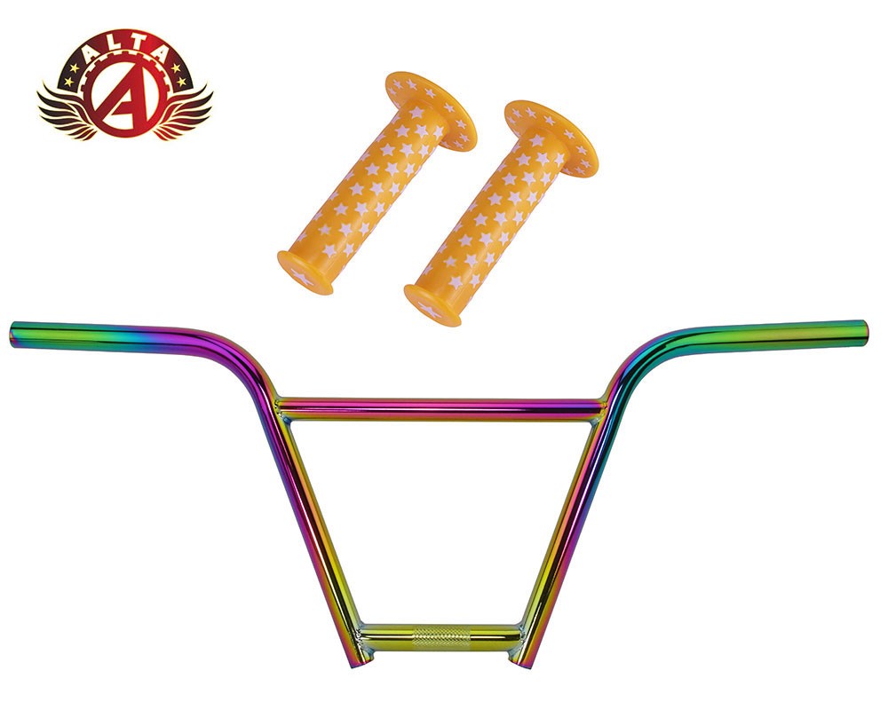 Alta 750 Bars Oil Slick w/ Yellow/White Grips BMX BMX Freestyle Bike