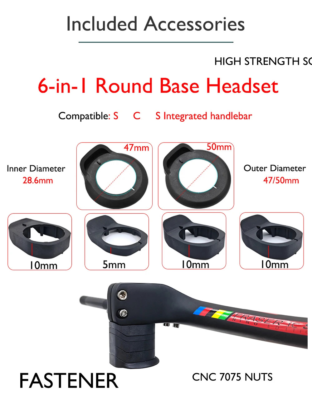 Carbon MTB Bicycle Integrated Handlebars -17° 28.6mm 740mm Cycling Accessories