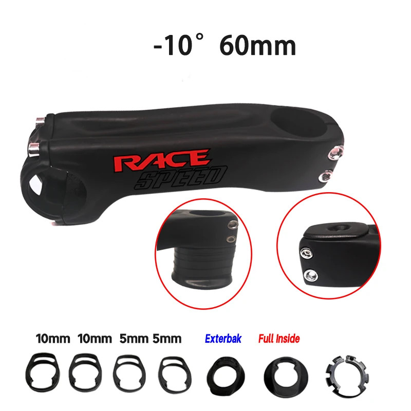 -17°/-10° Mtb Road Bike Full Carbon Stem 60-120MM Fork 28.6mm Handlebar 31.8mm