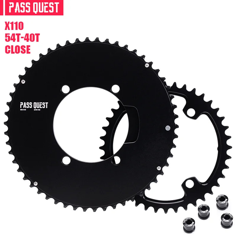 Bicycle 110BCD Double Chainring 4-Bolt 46-33T/48-35T/50-34T/52-36T/53-39T/54-40T