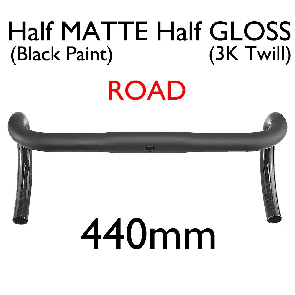 Carbon Fiber Internal Routing Road Gravel XC Bike Handlebars 380/400/420/440mm