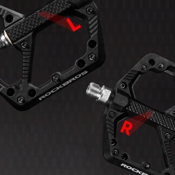 Rockbros 2021-12A black nylon cycling pedals with cleats