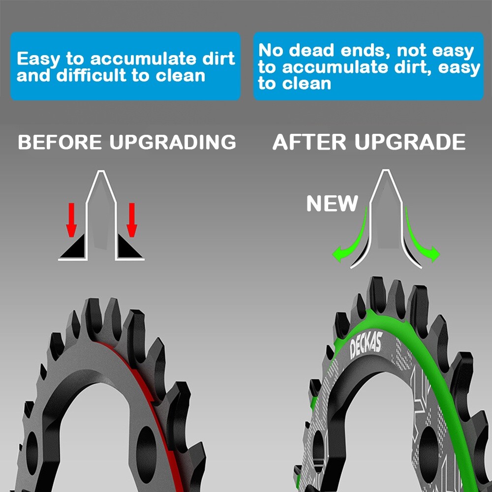 Deckas MTB Mountain Bike 104BCD 32T-52T Narrow Wide Crankset Chainring Tooth