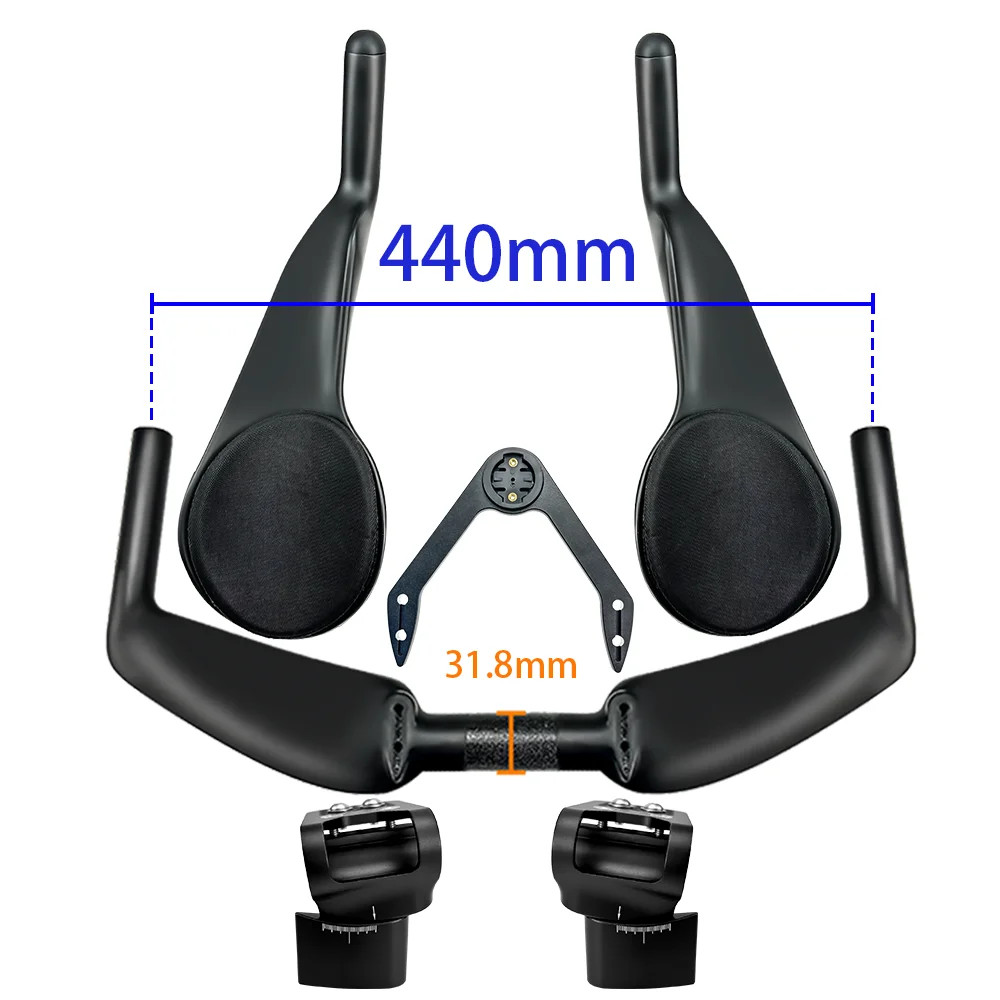 Carbon Bicycle Rest TT Handlebar Extension Triathlon Time Trial Cycling Parts