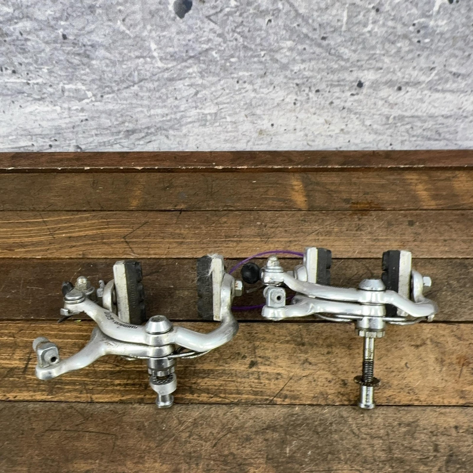 Vintage Shimano 600 Caliper Brakes Set Arabesque Road Bike Side Pull 80s