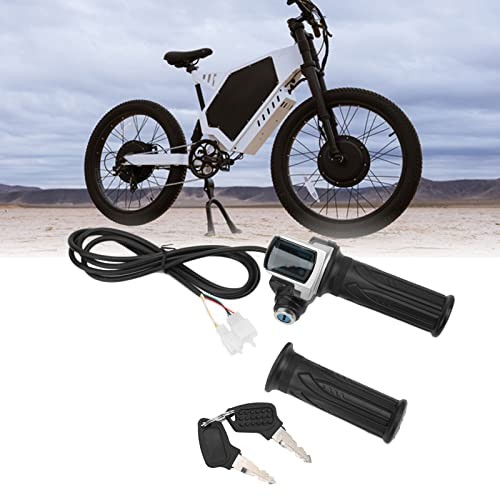 Electric Bike Throttle Grip Lock Key Set LED Indicator for Motorcycle Scooter