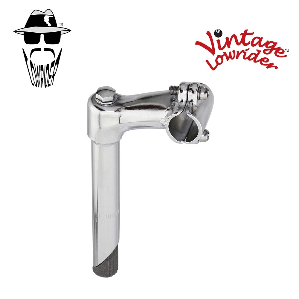 GENUINE VINTAGE LOWRIDER STEEL STEM (SIZE 21.1MM) W/ 2 BOLT KP-3 CHROME