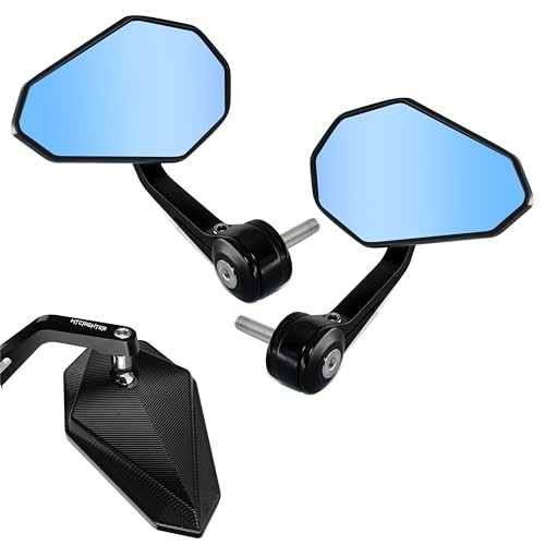 Blue Lens Side Bar End Mirror for YAMAHA MT-09 MT-09SP 2021-2023, Aluminum