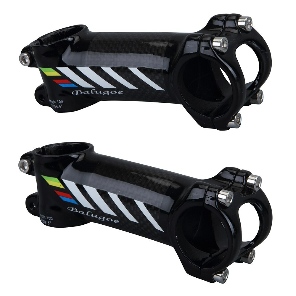BALUGOE Aluminum Carbon Fiber Riser Bike Stem Bicycle Handle Stem 28.6-31.8mm