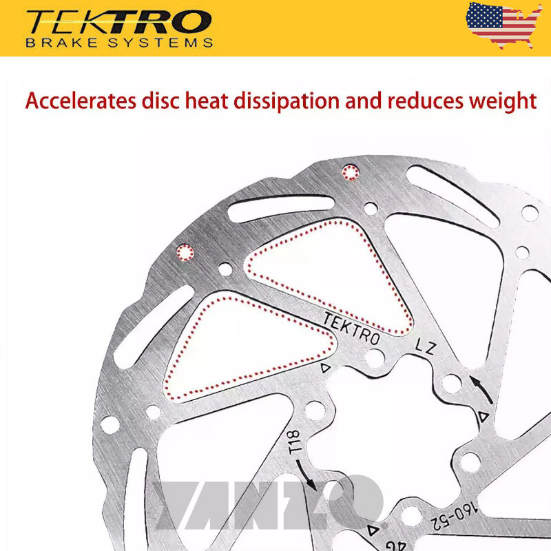 TEKTRO Bike Disc Brake Rotor TR160/180 6 Bolt with Bolts Included US Stock