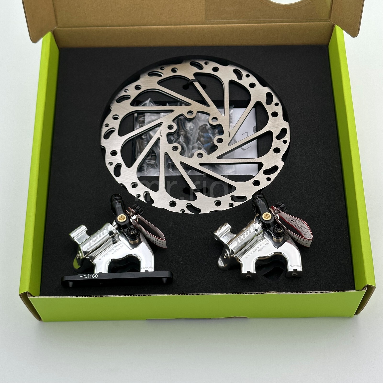 Juin Tech F1 Flat Mount Cyclocross CX Hydraulic Disc Brake Set w/Rotor Silver