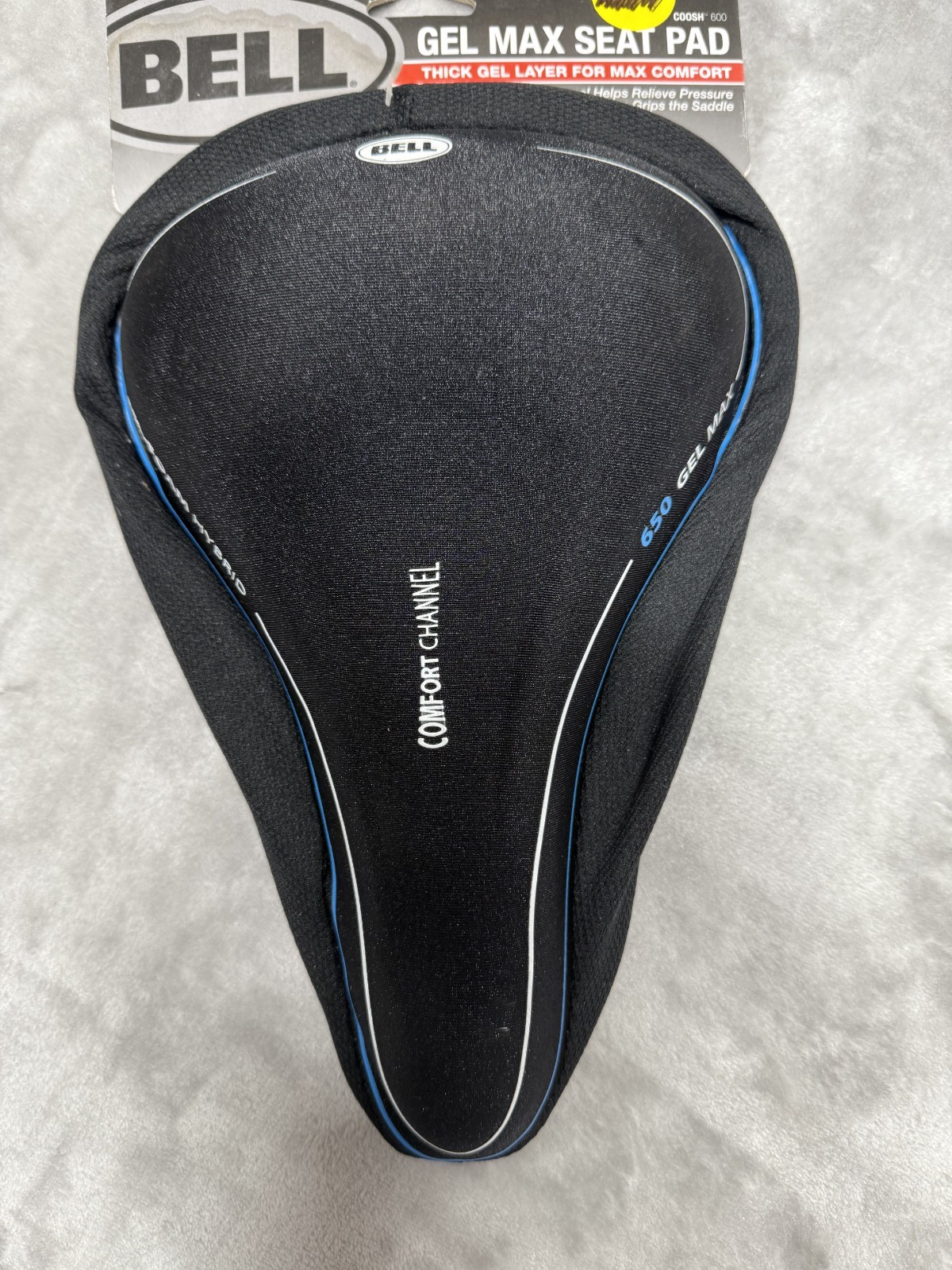 Bell 650 Gel Max Bike Seat Pad Black Comfort Channel Drawstring Close, NEW