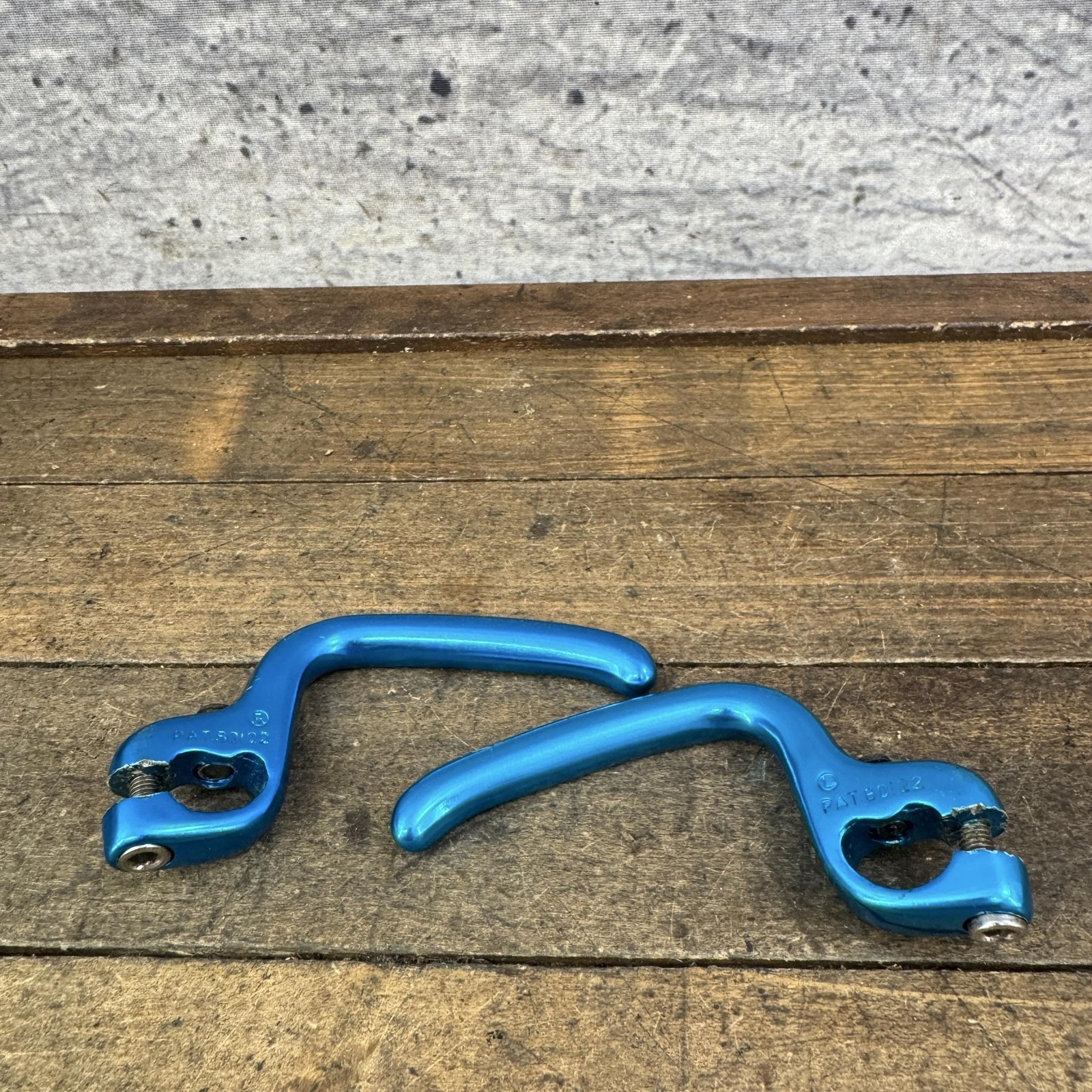 Vintage Tektro Brake Lever Extenders Alloy Blue 90s MTB BMX Bike PAT 80122