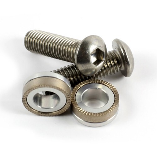 Hope M10 Stainless Steel Bolts and Washers (Pair) Domed For Bolt-in – Brand New