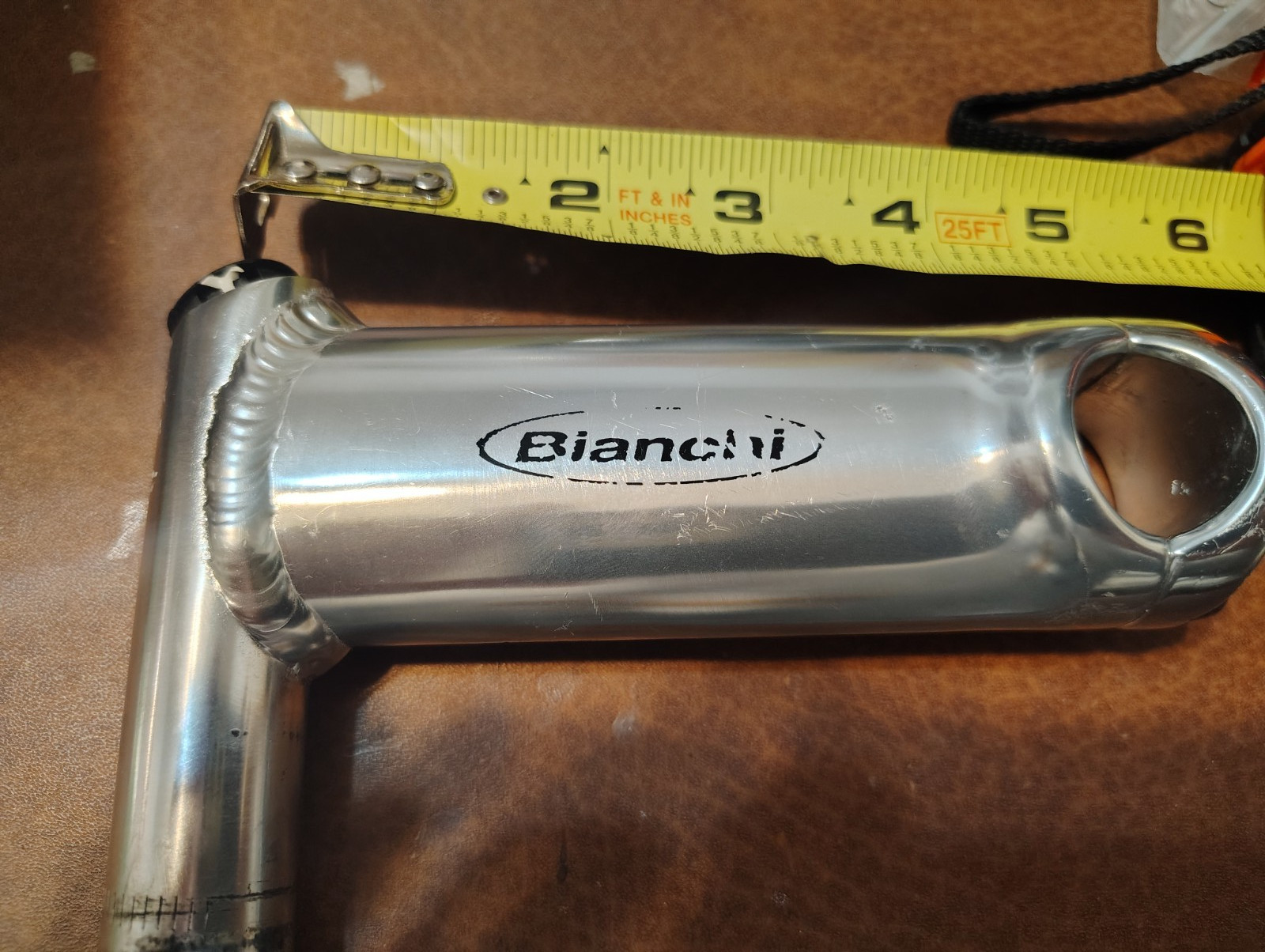 Vintage Chrome Silver Bianchi ITM Handlebar Quill Stem 120mm 25.4