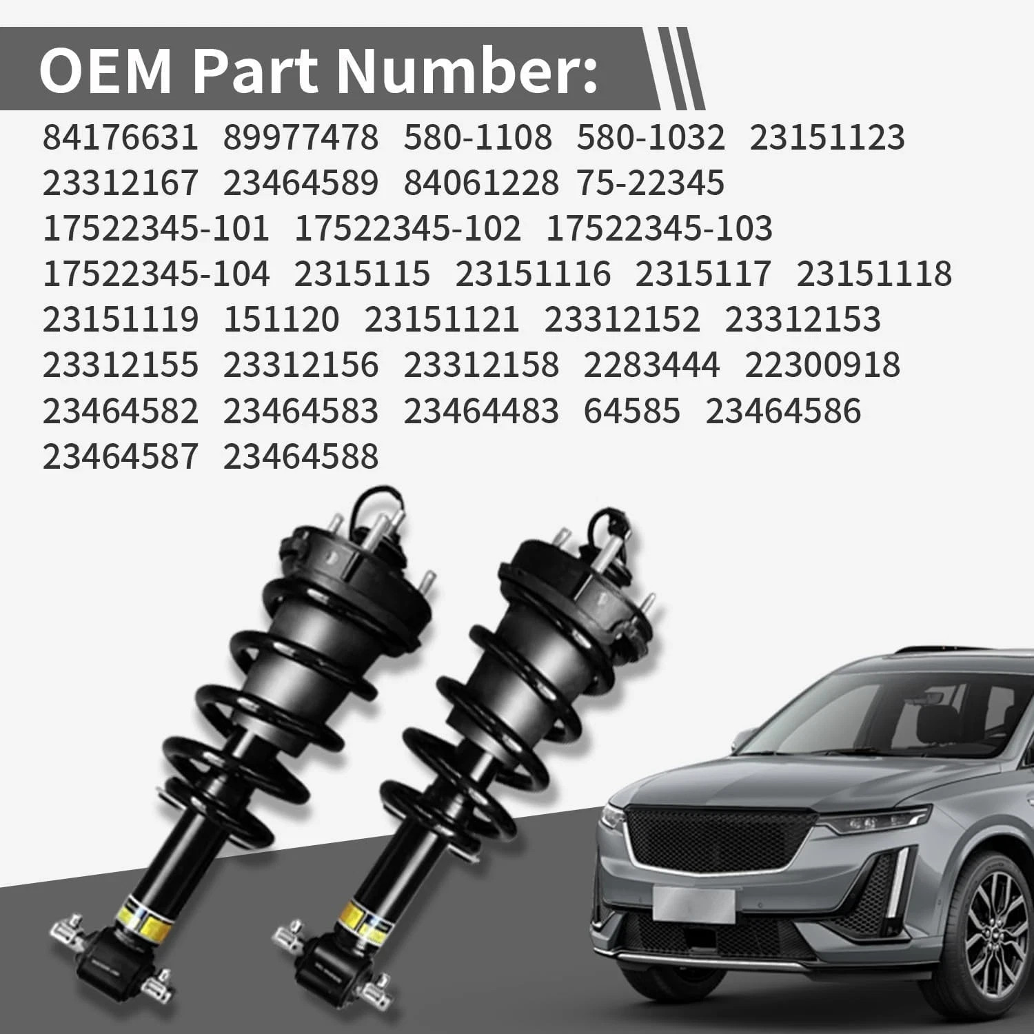 OEM Pair Front Shock Struts Assys Fit 2015-20 Escalade Yukon MagneRide 84176631