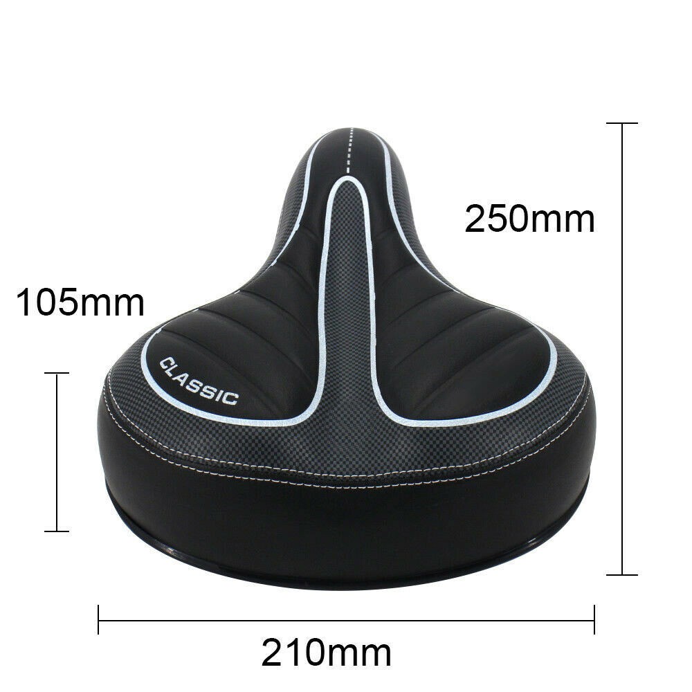 Comfort Wide Bike Seat Big Bum Cushion Soft Pad Mountain Road Bicycle Gel Saddle