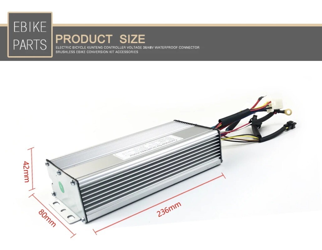 50A E-Bike Brushless Controller for 2000W 3000W Brushless Motor for KT Display