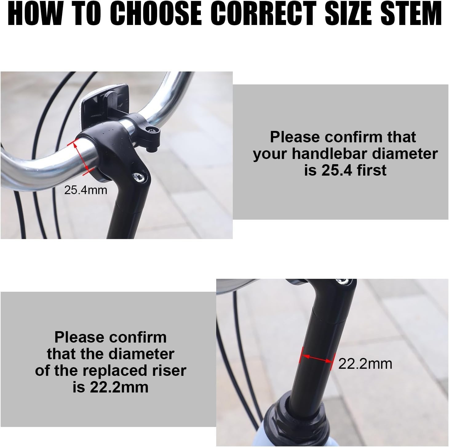Bike Stem 25.4mm*22.2mm Aluminum Alloy and Steel Gooseneck Shape 220mm Length…