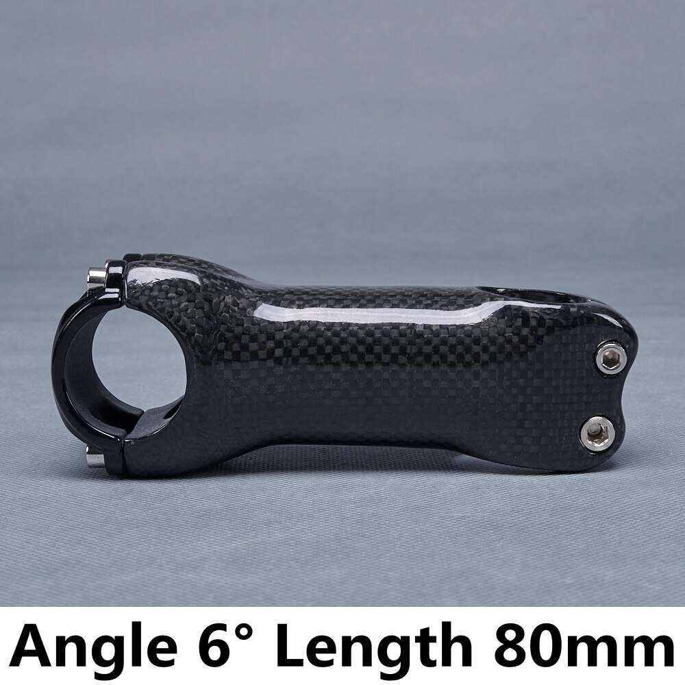 6/17° Carbon Fiber Stem for Road mtb Bike Stems 31.8*70/80/90/100/110/120/130mm