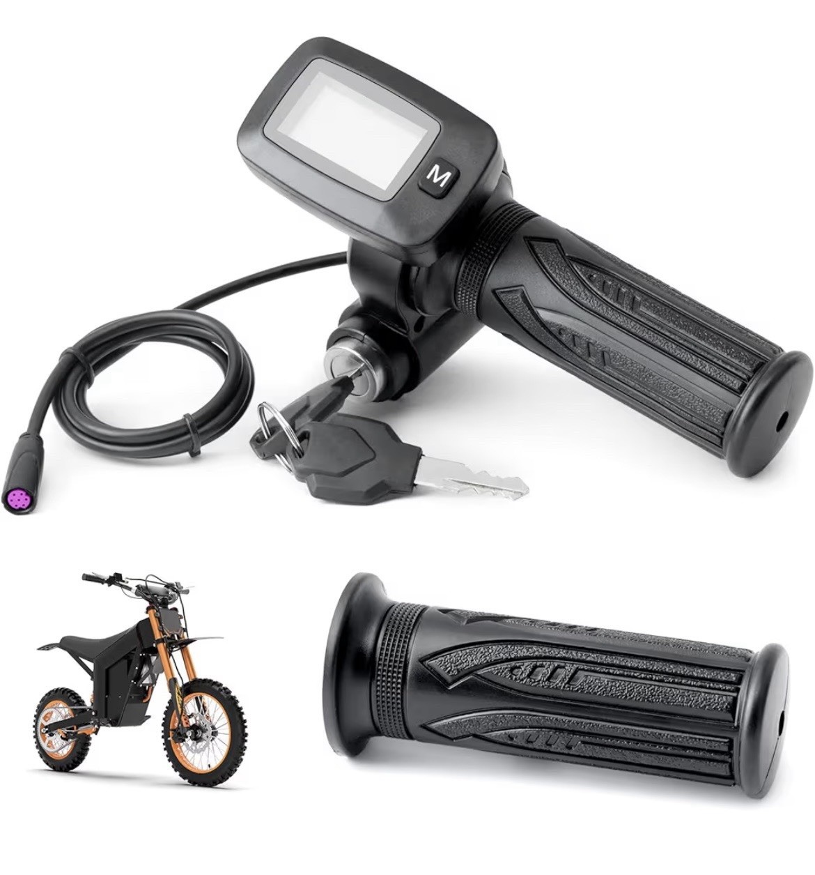 48V Ebike Speedometer Throttle with M Key Replacement for Tuttio Soleil 01