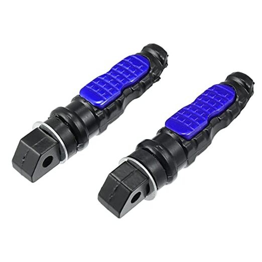1 Pair Motorcycle Foot Pegs Aluminum Alloy Motorbike Footrests Pedals Blue