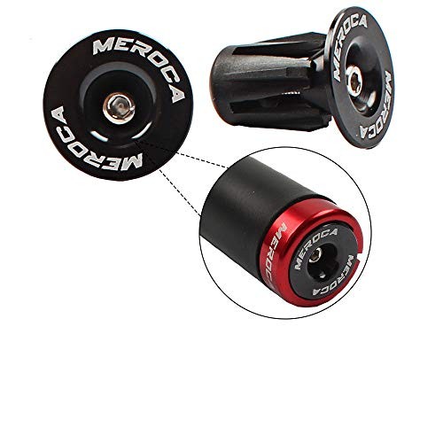 1 Pair Aluminum Bike Handlebar End Plugs, Expanding Locking Bar End Caps Blue