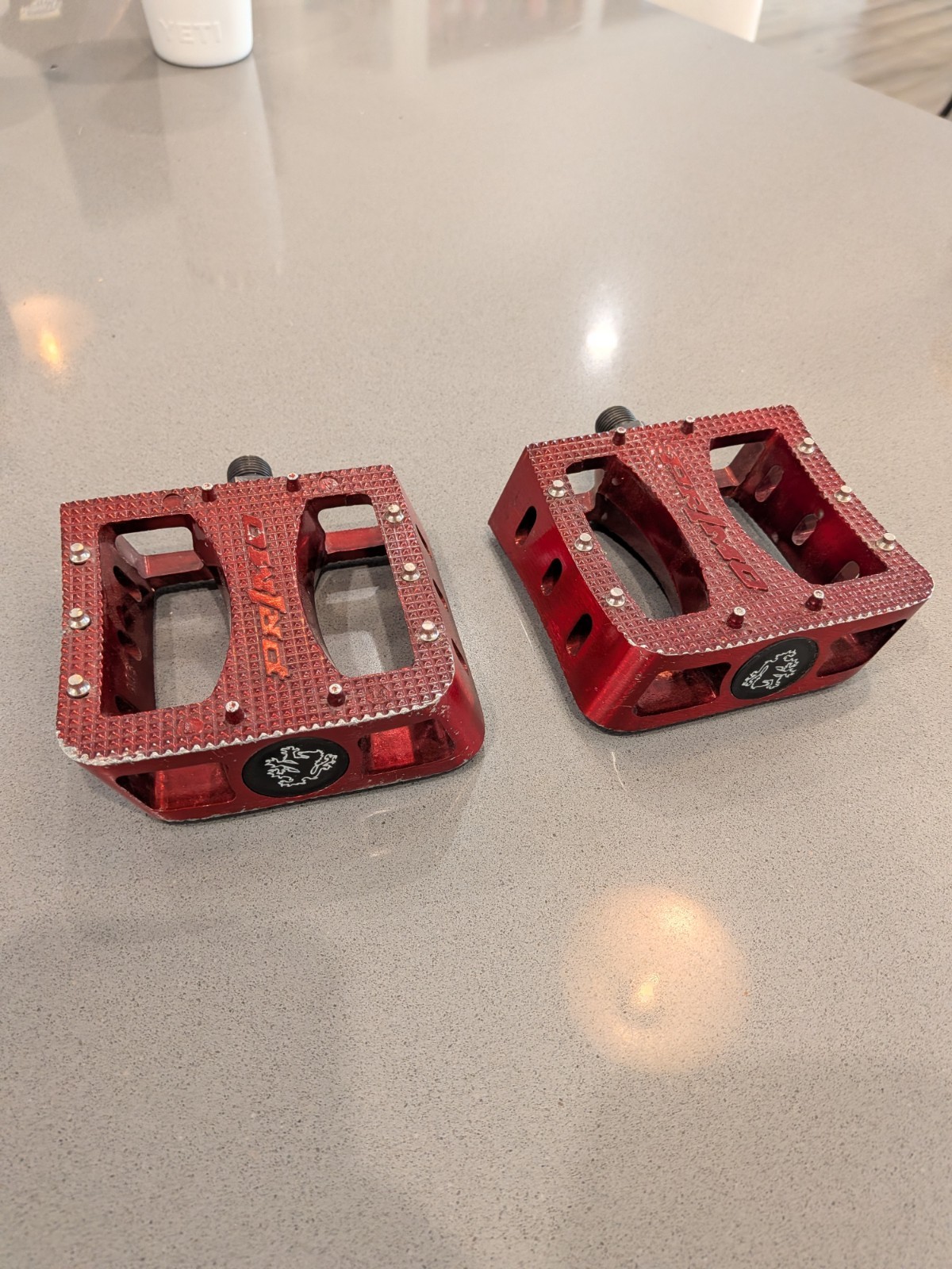 Primo Aluminum Platform Pedals 9/16in Red Sealed Bearings Pair