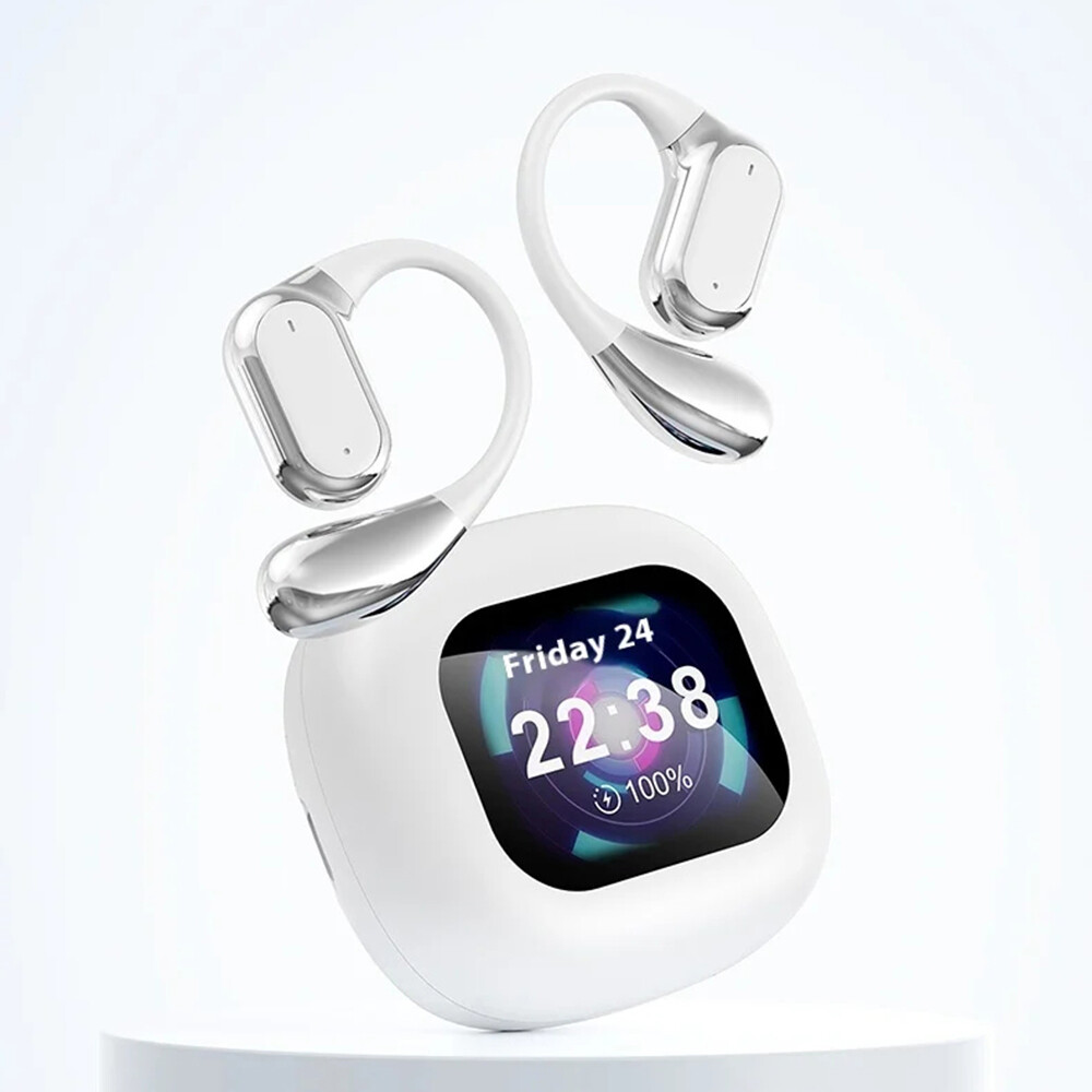 Bluetooth 5.4 Headphones Wireless Earbuds Open-Ear Sport Headset Touch Screen