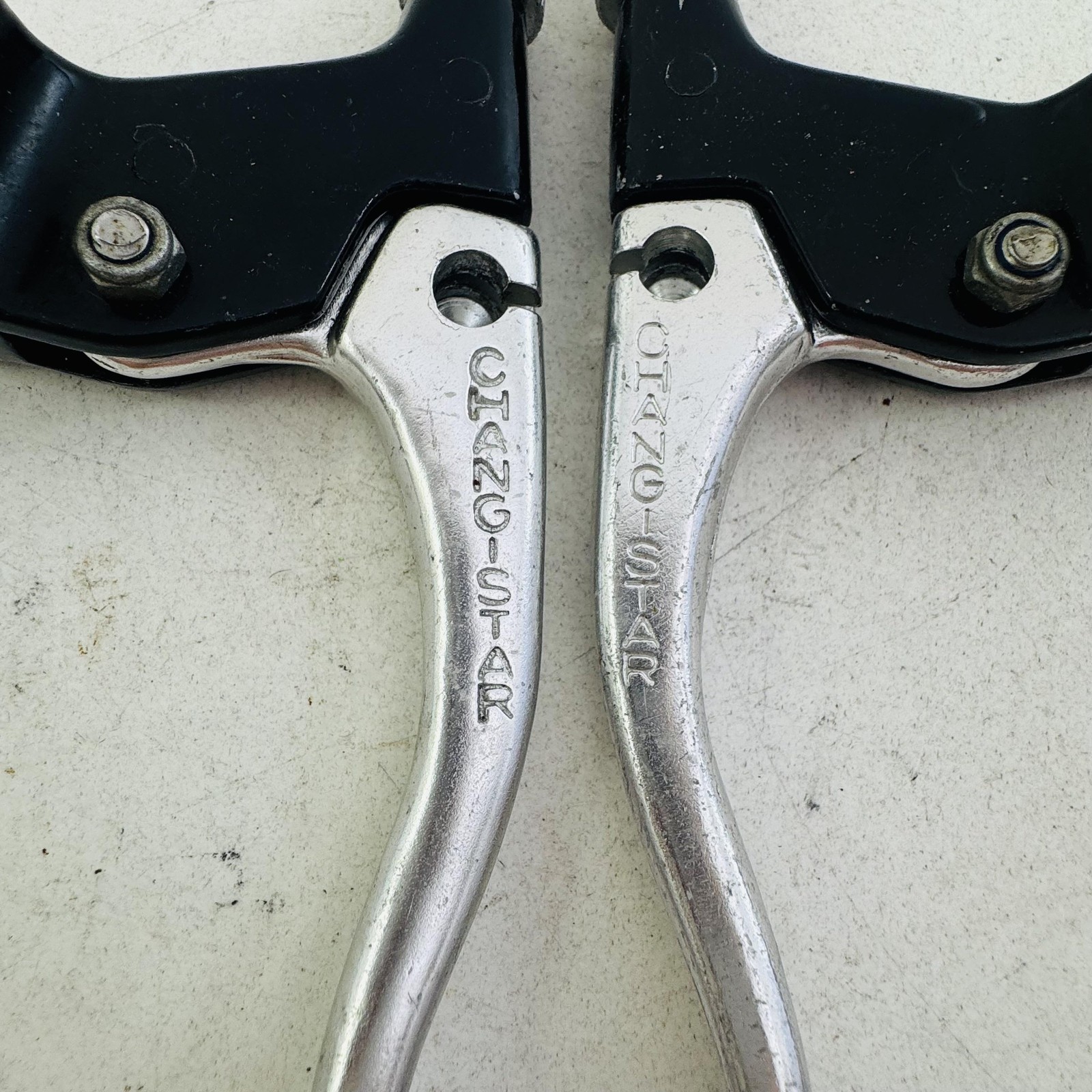 Chang Star Brake Levers Pair 22.2mm 4-Finger Silver Black BMX MTB Cruiser A98