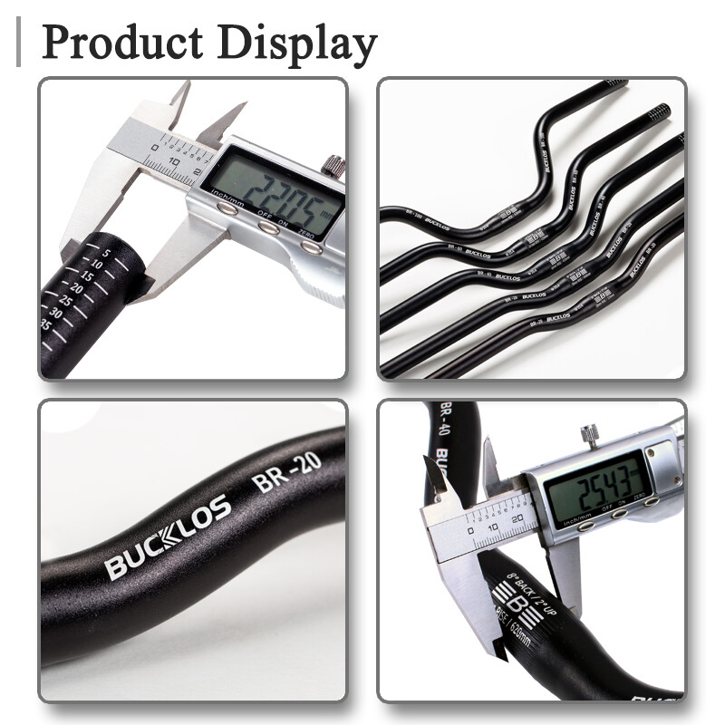 BUCKLOS 25.4/31.8mm Riser Handlebar 580-780mm Aluminum Mountain Folding/BMX Bike