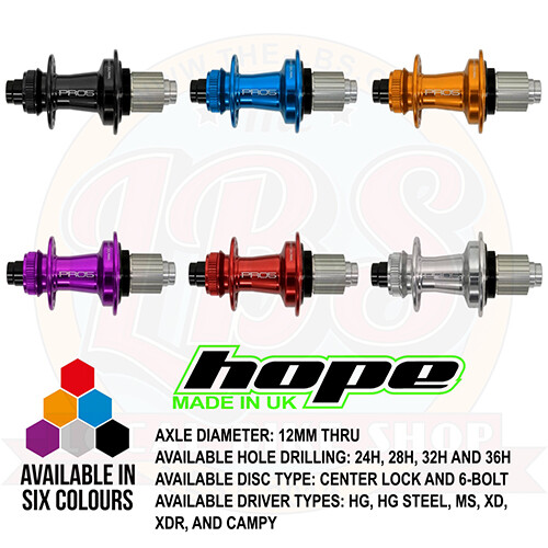 Hope Pro 5 Standard Rear Hub 135mm 142mm – All Specs And Colors – Brand New